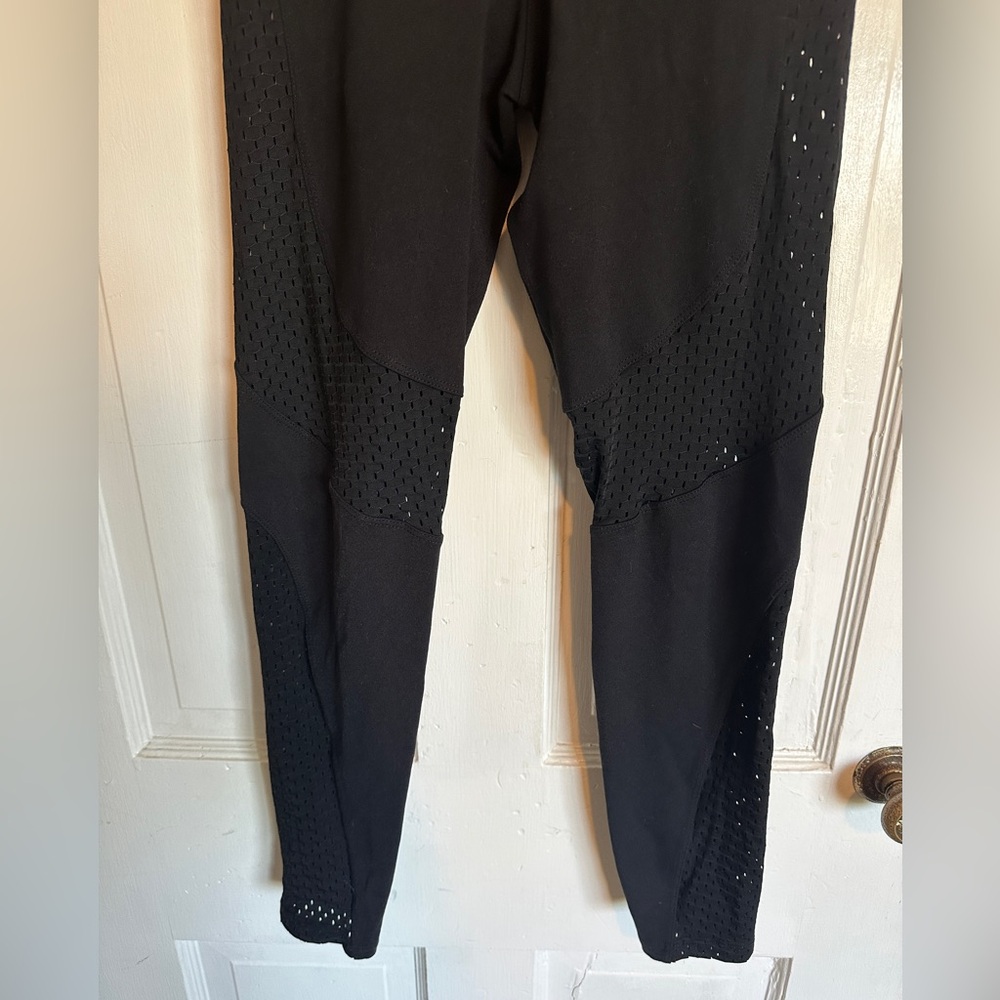 BootyQueen Sleek Black Mesh Leggings - Picture 4 of 12
